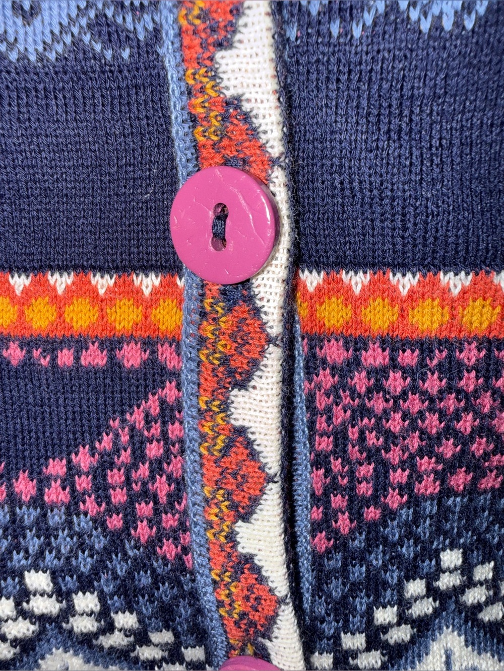 IVKO Multicolor Patterned V-Neck Button Cardigan - 40